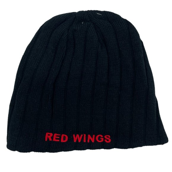 NHL | Boy's Detroit Red Wings Winter Hat | Grey & Black  | One Size - Picture 4 of 4